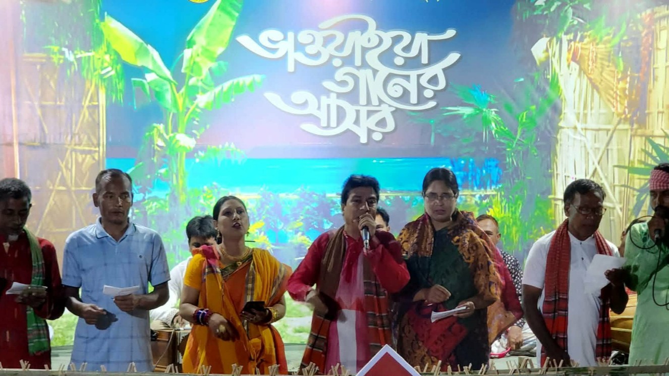 ভাবের গান ভাওয়াইয়া নিয়ে সৈয়দপুর শিল্প সাহিত্য সংসদের আসর